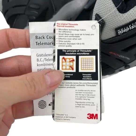 New Alpina BC 1550 Backcountry Telemark Black Gray Ski Boots Size 36 - Picture 10 of 16